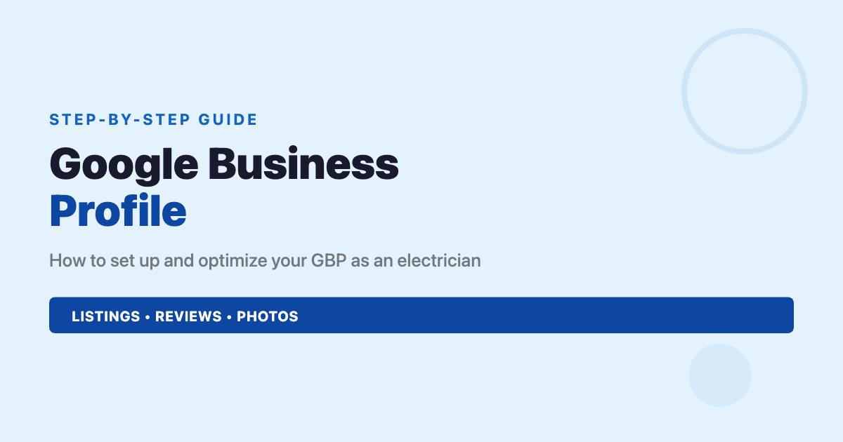How to Optimize Your Google Business Profile as an Electrician