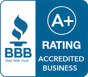 BBB A+ rating badge — trust signal for electrician websites